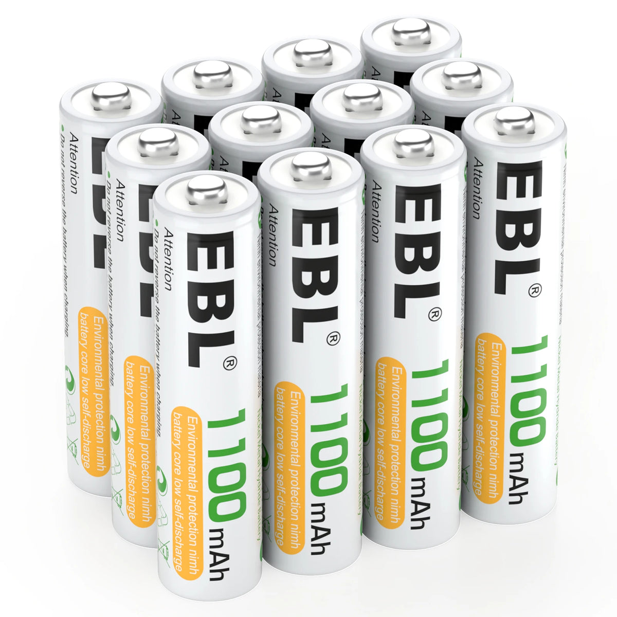 Ebl 1.2V Rechargeable NiMH Batteries 1100mAh High Performance