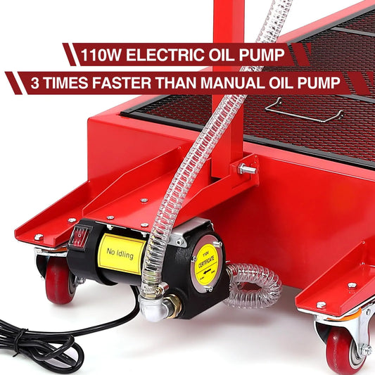 HiMISS Oil Drain Pan With Pump And Foldable Handle For Vehicles