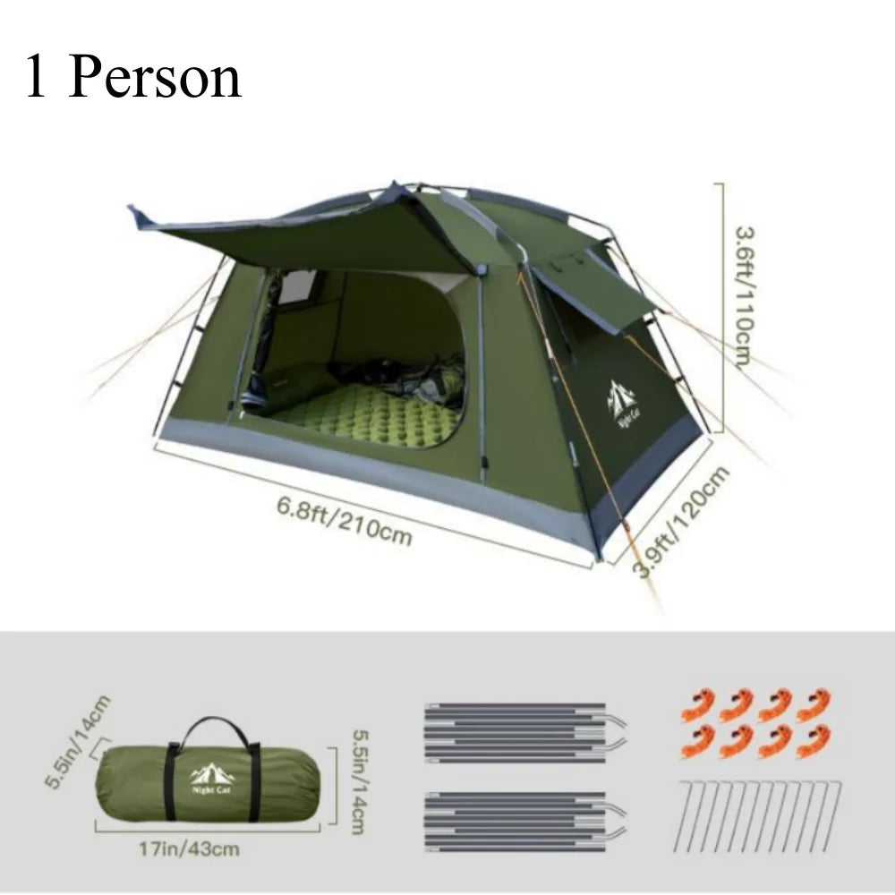 Night Cat Two Person Backpacking Tent Waterproof Quick Setup