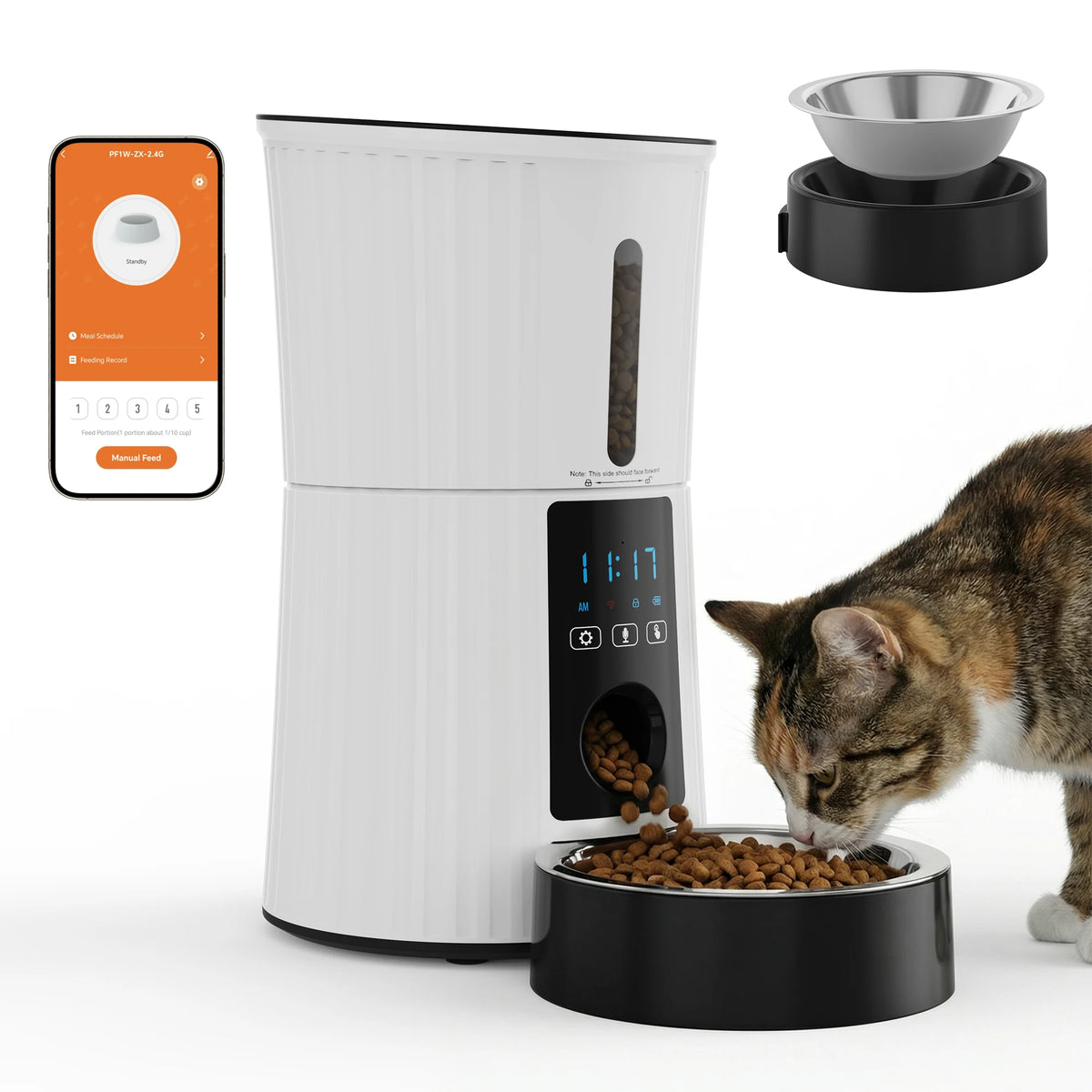 JHK Automatic WiFi Cat Feeder With App Control Timer