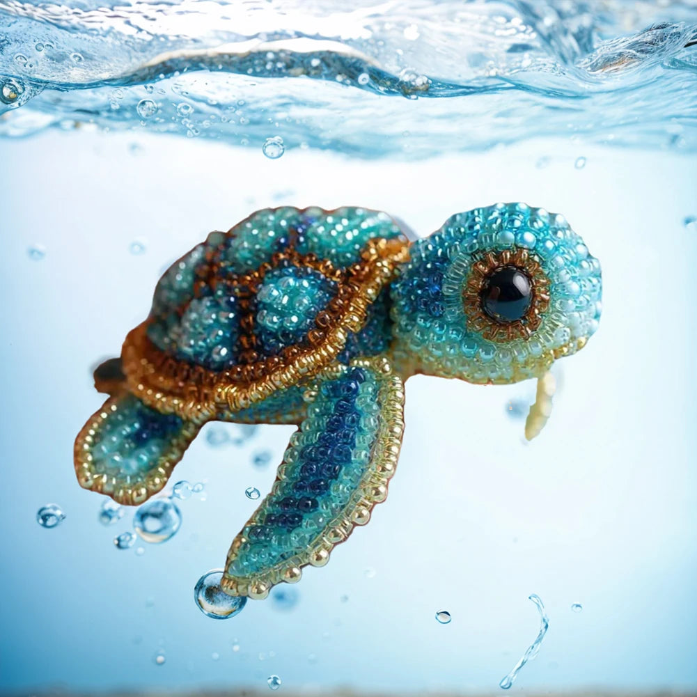 Creative Beaded Embroidery Ocean Beadwork DIY Kit Ocean Animals