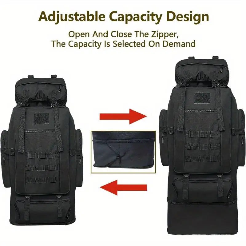 1pc 90L Hiking Daypack Backpack Expandable Waterproof Rucksack for Men Camping Outdoor Sport Traveling Large Capacity Sport