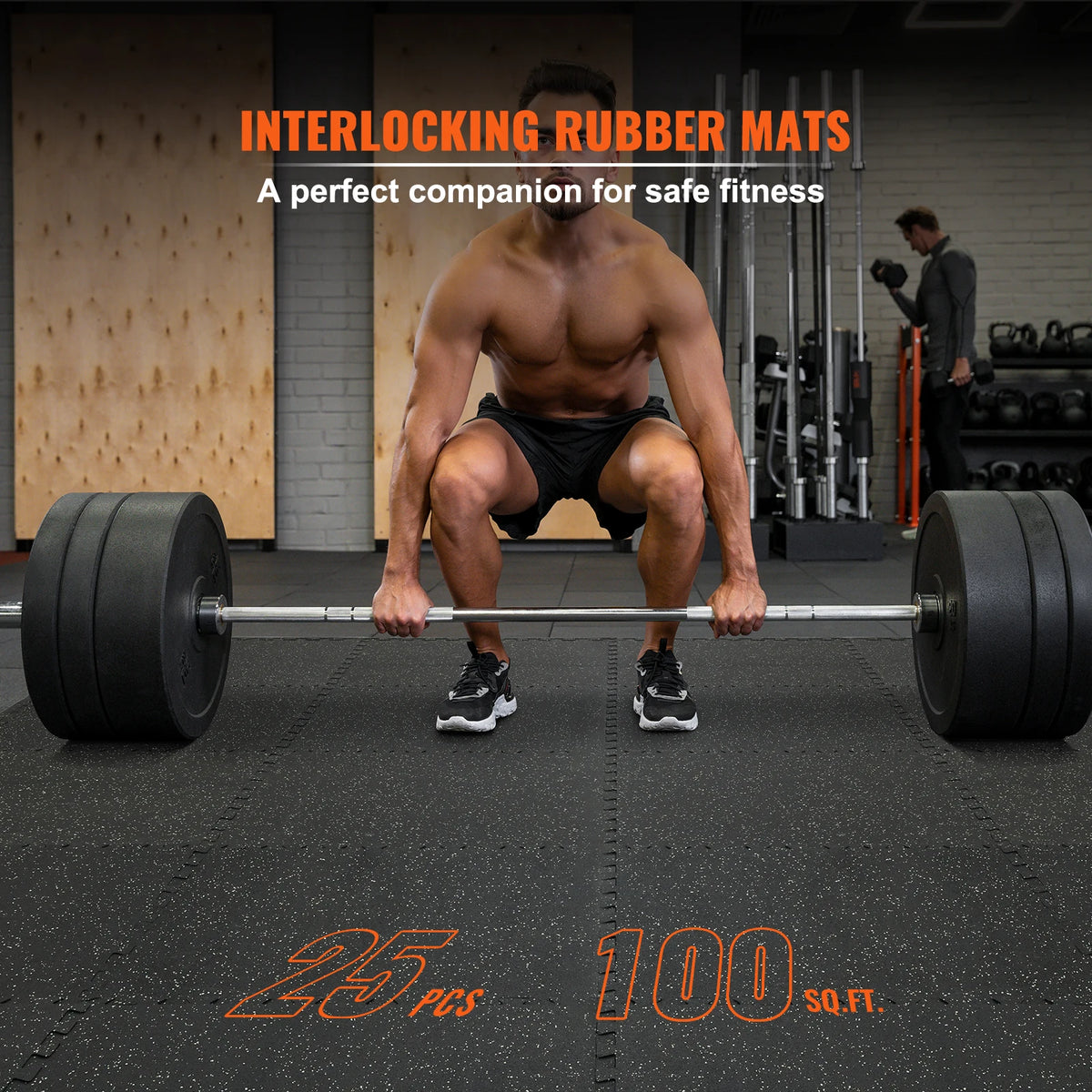 SucceBuy Interlocking Rubber EVA Foam Gym Floor Mats for Workouts