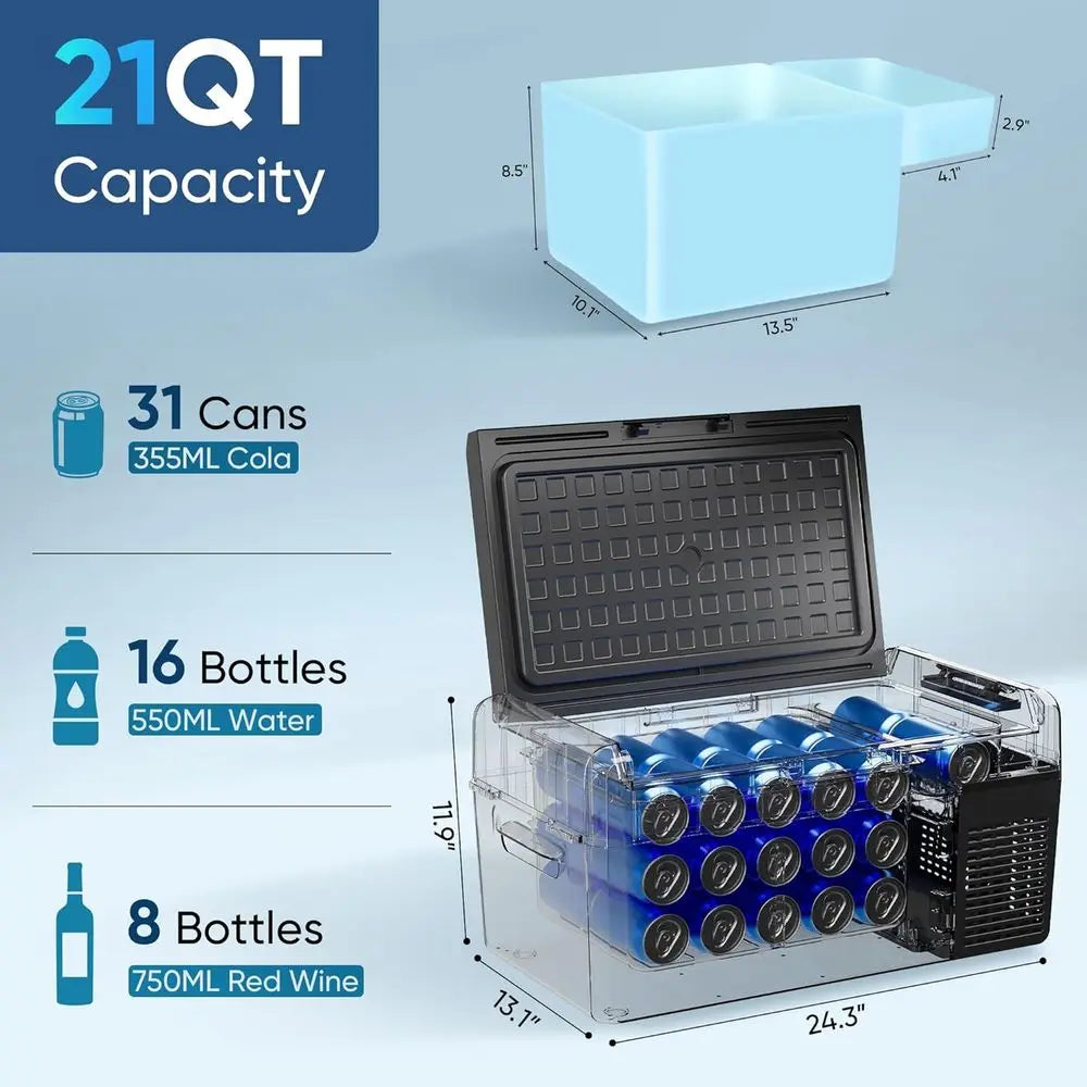 Portable Electric Refrigerator Cooler for Car Truck RV Camping