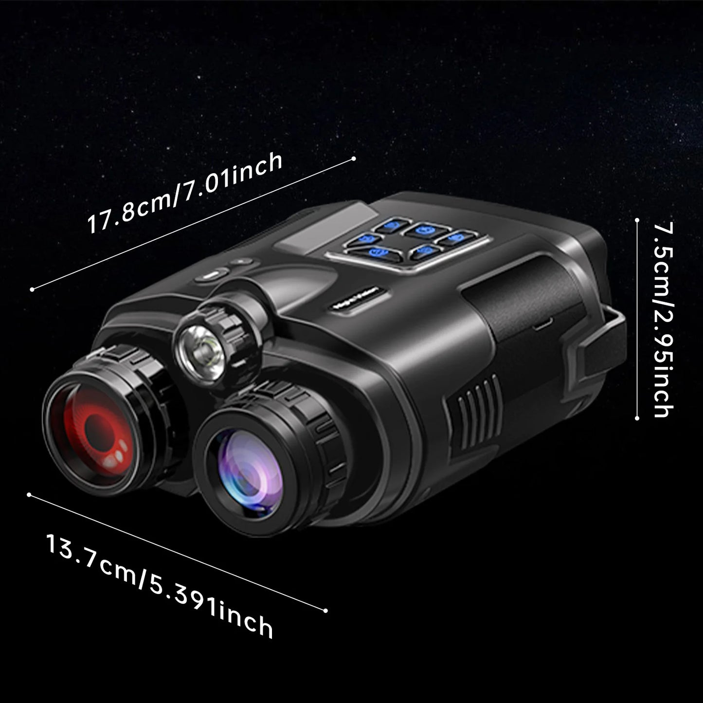 DIYIMIN Night Vision Binoculars 8X Digital Zoom Infrared 4K Goggles
