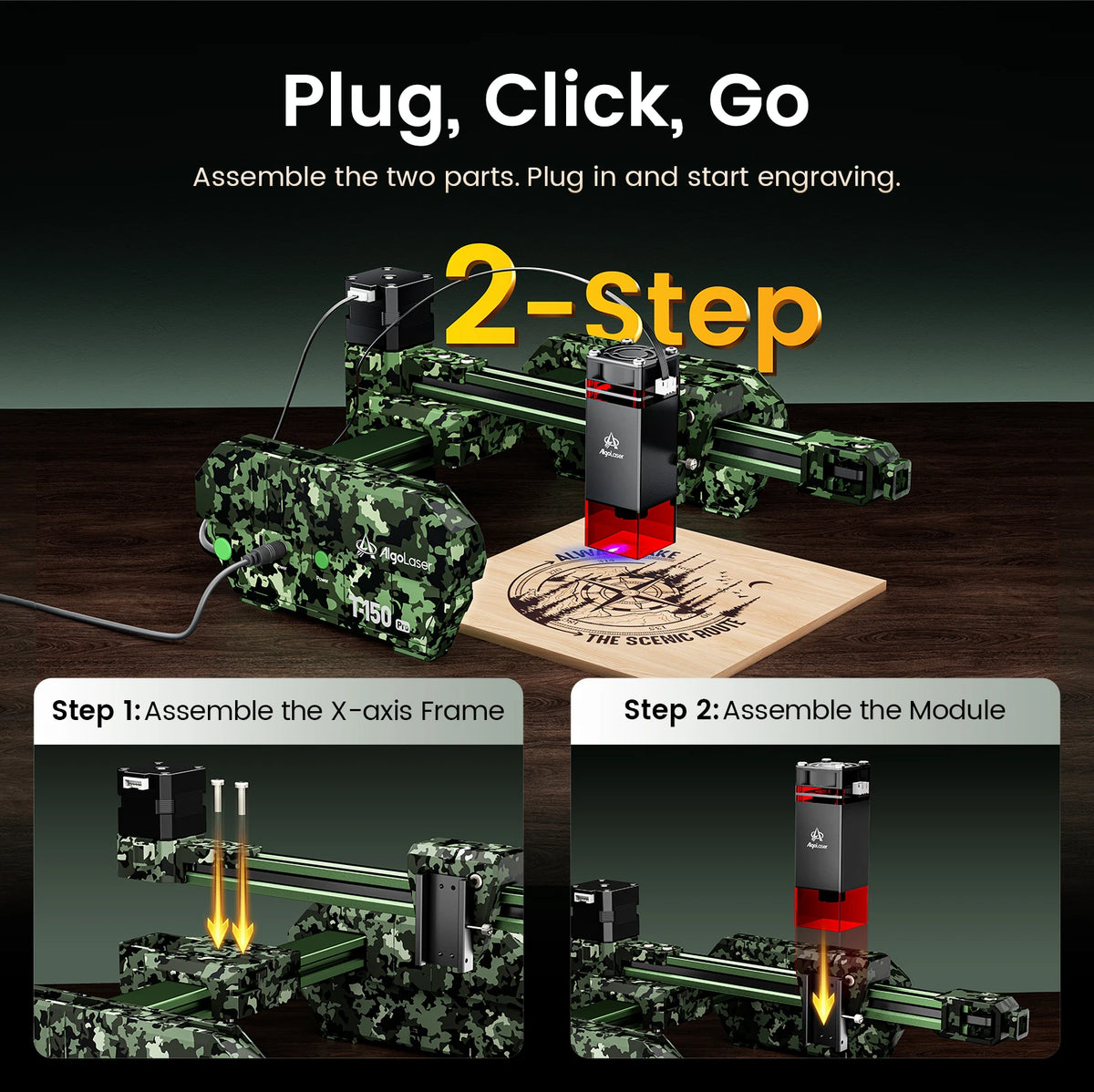 AlgoLaser T150 Pro Laser Engraver With APP And LightBurn Compatibility