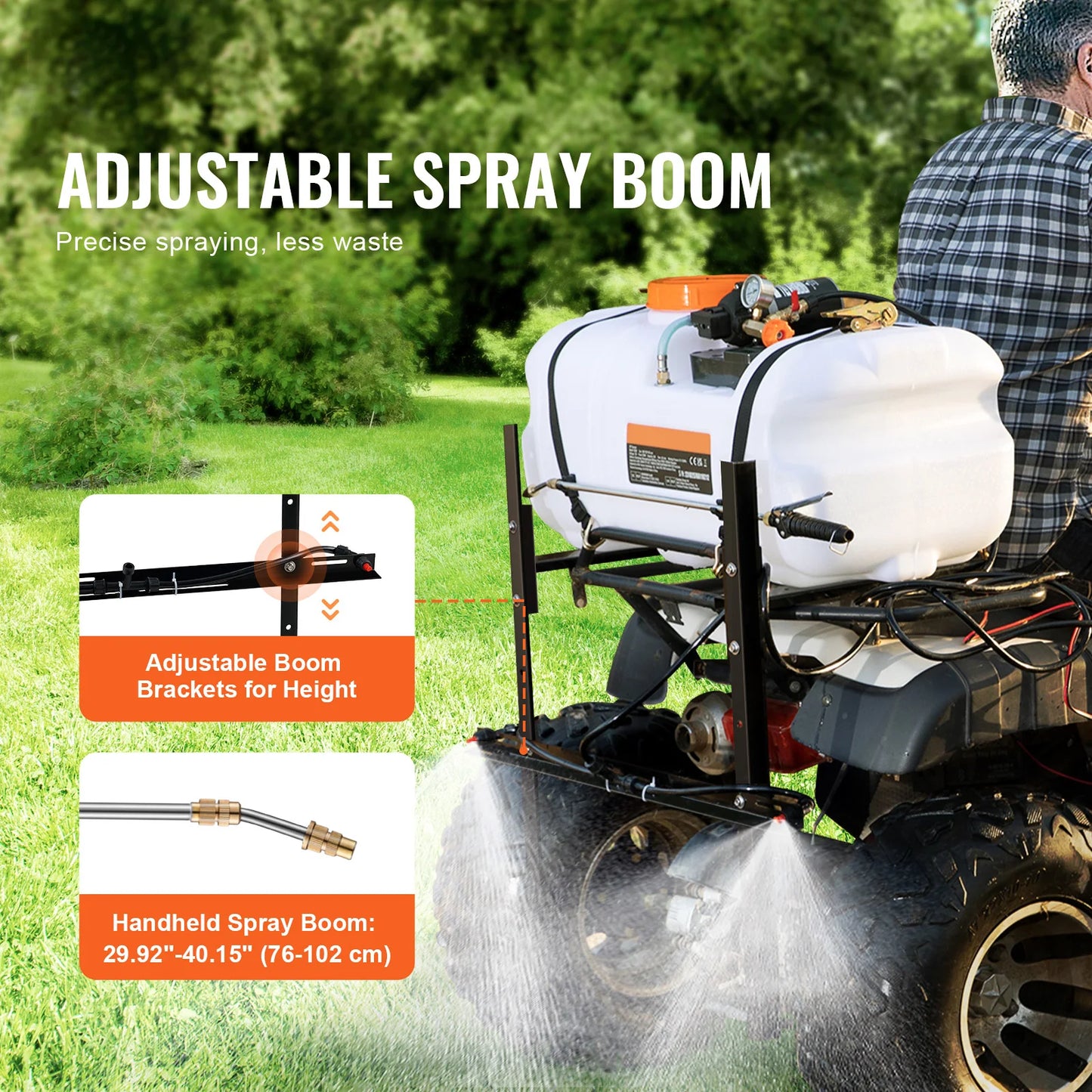 SucceBuy ATV Spot Sprayer With Nozzle Boom And Pump