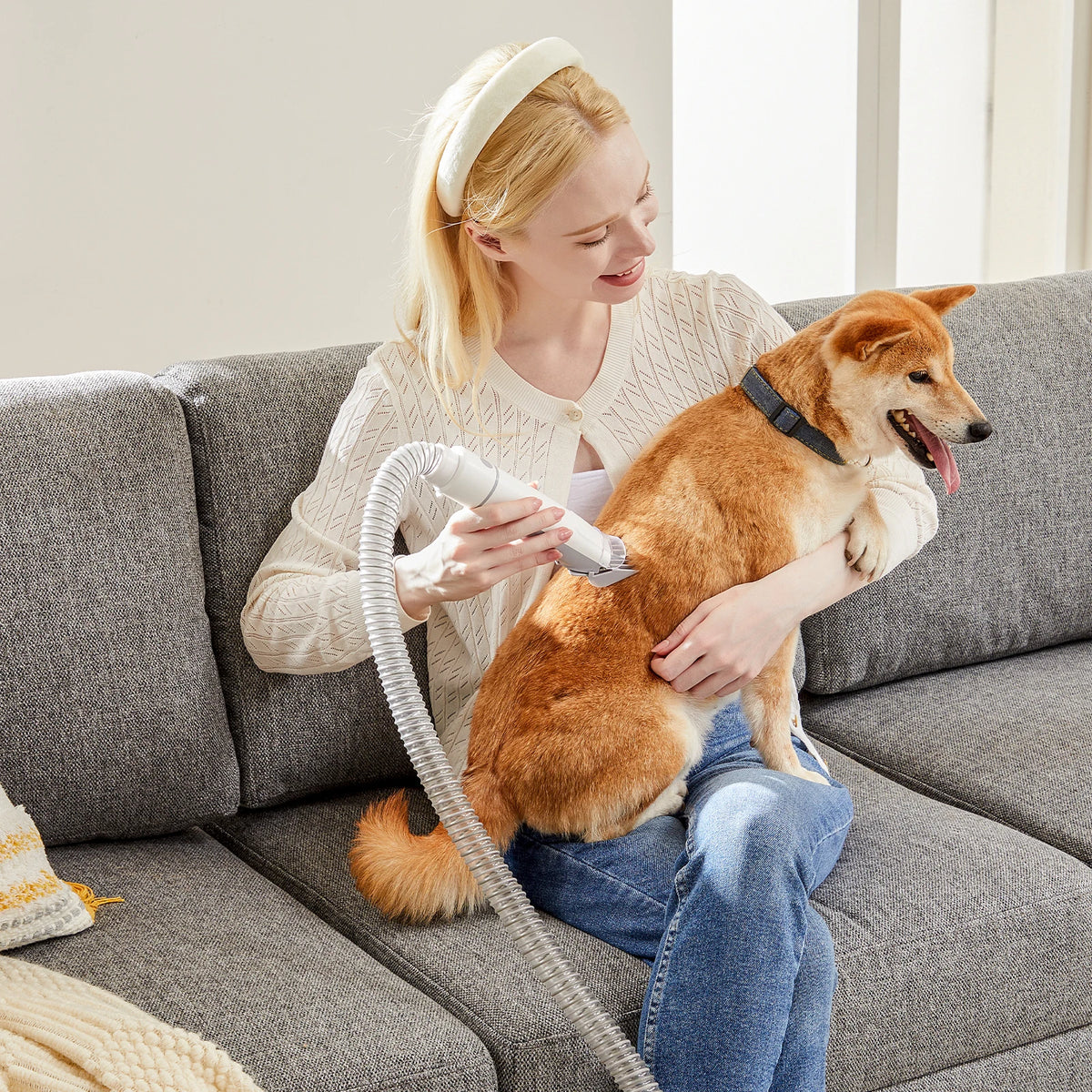 Professional Cordless Pet Grooming Vacuum Kit With Clippers