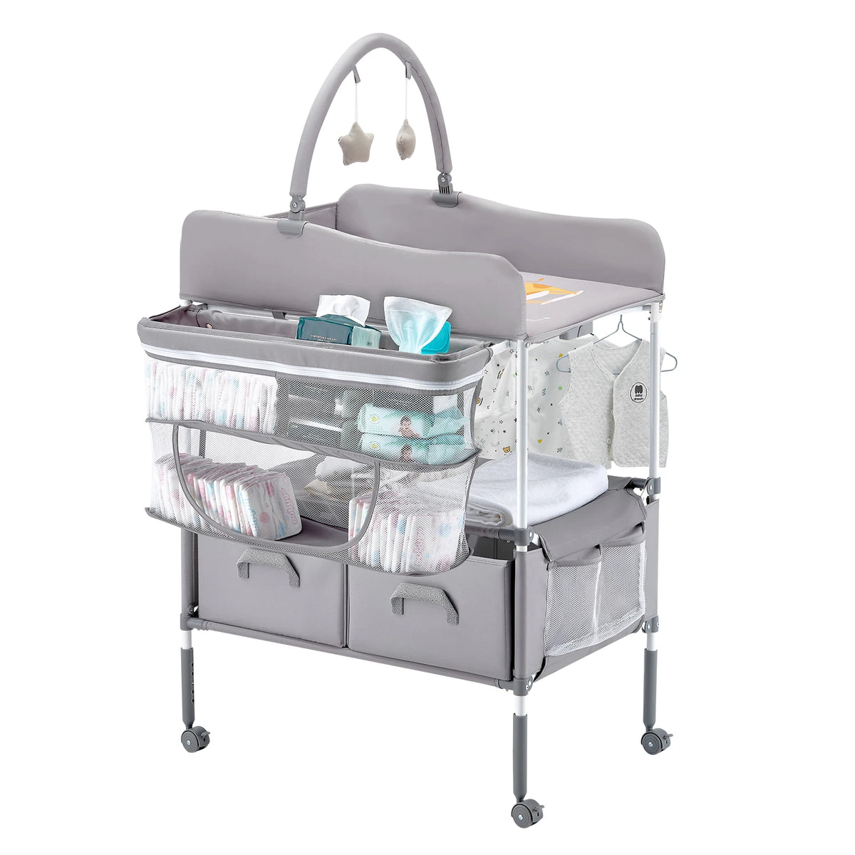 Succebuy Foldable Baby Diaper Changing Station With Adjustable Height