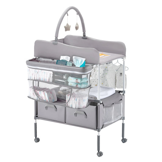 Succebuy Foldable Baby Diaper Changing Station With Adjustable Height