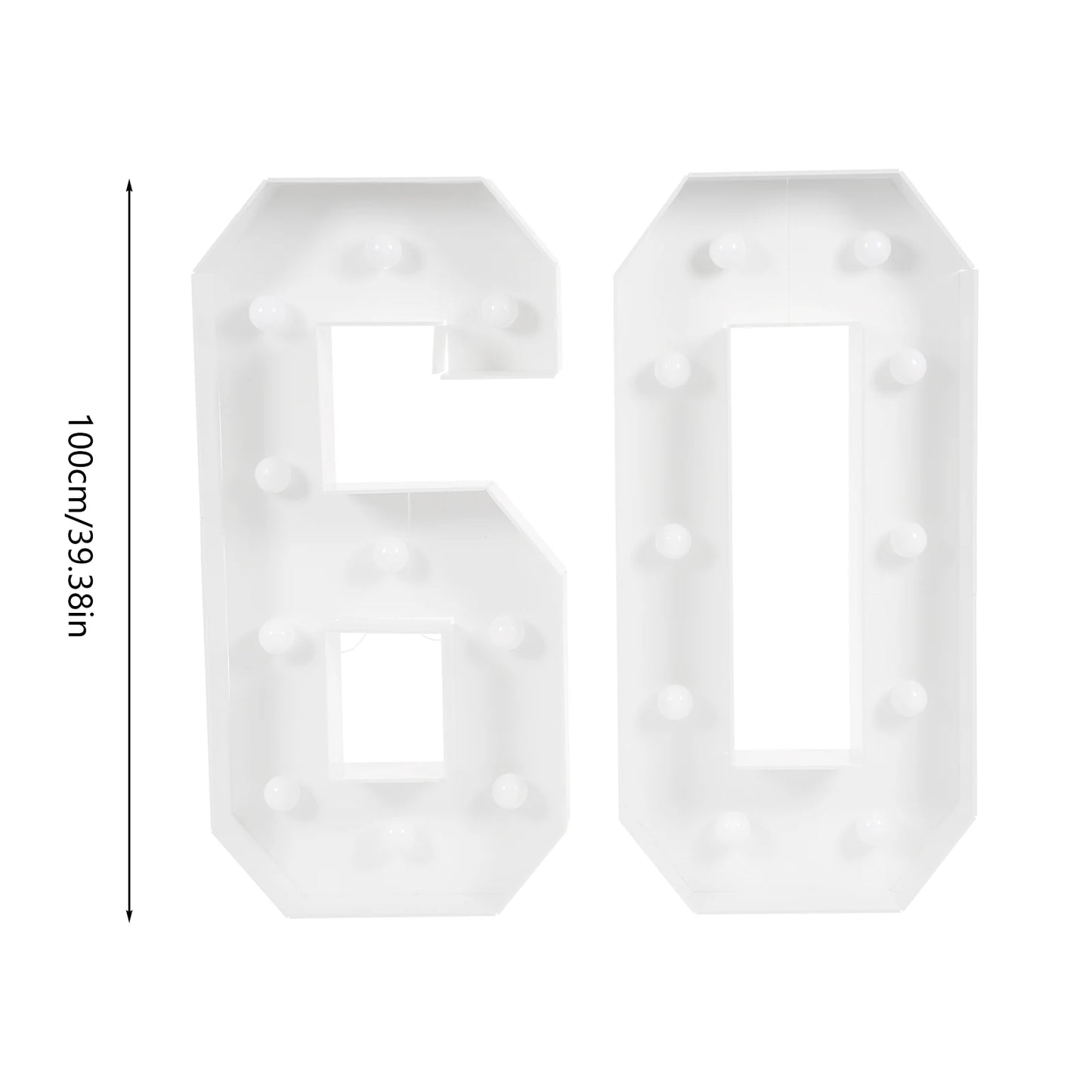 Bymaocar Led Number Light Giant Decor For Birthday Party Anniversary