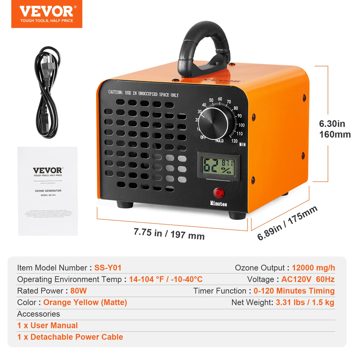 Commercial Industrial Ozone Generator Odor Eliminator Machine