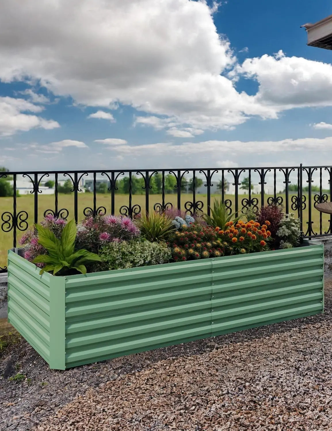 HiMISS Heavy Duty Galvanized Raised Garden Bed Planter