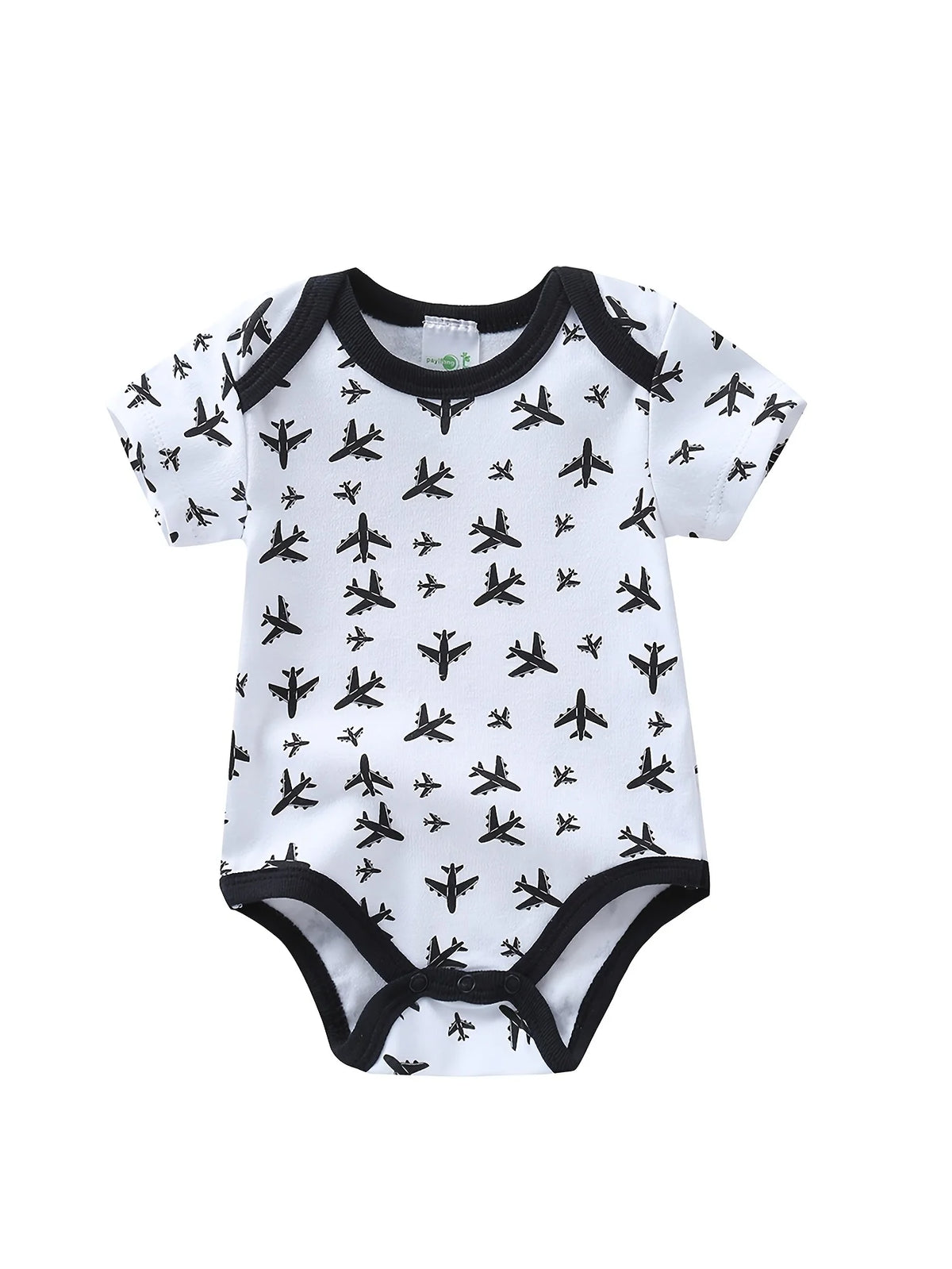 Baby Boy Short Sleeve Cotton Romper With Gentleman Bow Tie