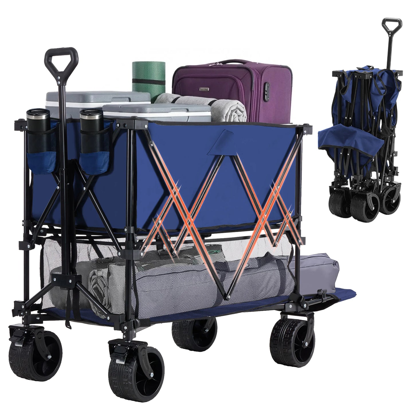 MCQ Folding Outdoor Picnic Table With Wheels
