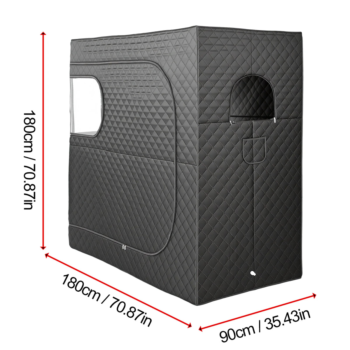 Portable Steam Sauna Tent 2 Person Sauna Extra Large 5 Layer Water-proof Sauna Room with 2 Steamers 2 Folding Chairs for Home