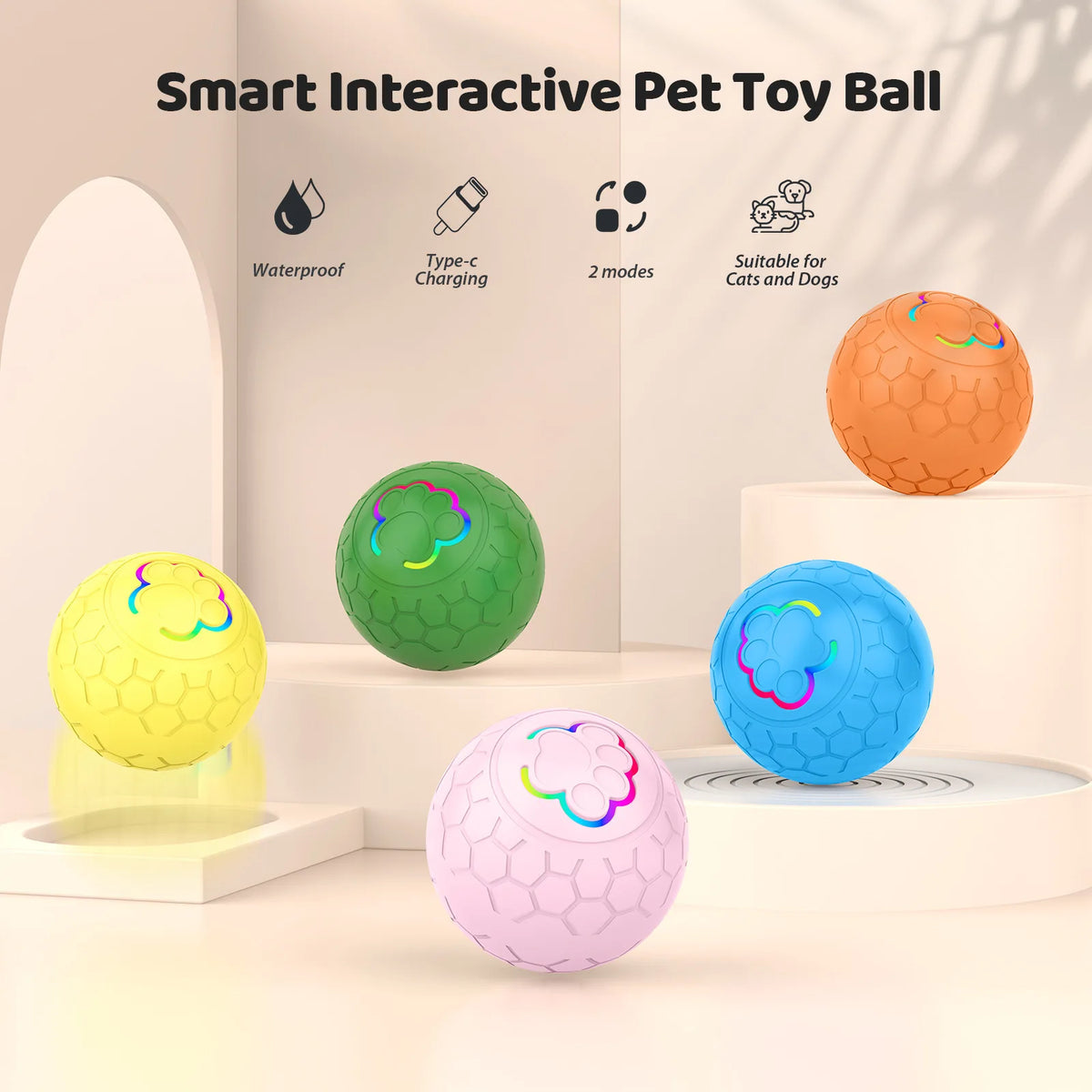 Smart Electronic Dog Toy Ball Interactive Automatic Bouncing Pet Game