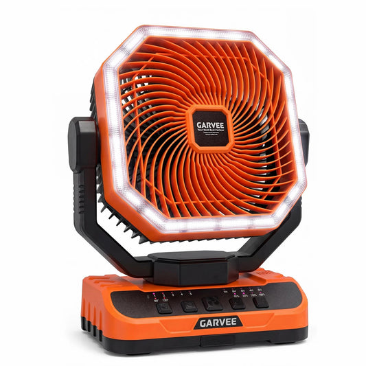 HiMISS Portable Camping Fan 40000mAh Rechargeable Remote Timer 5 Speeds