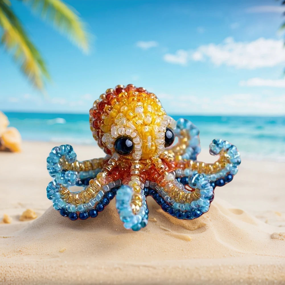 Creative Beaded Embroidery Ocean Beadwork DIY Kit Ocean Animals