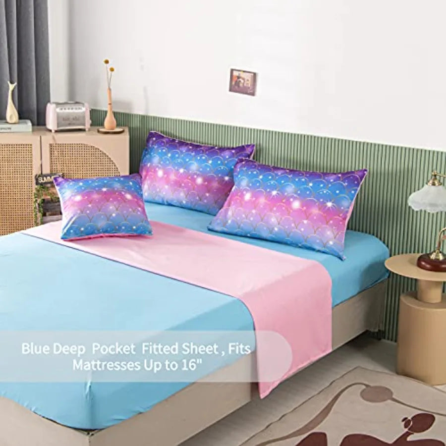 Premium Fish Scale Comforter Set With Matching Pillowcases