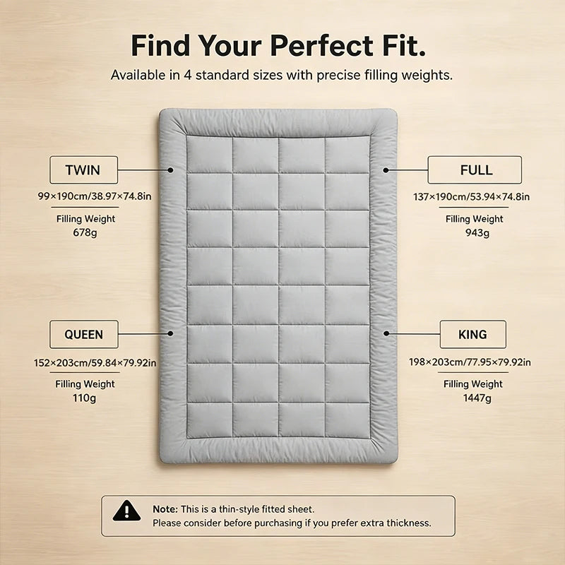 Lightweight Breathable Thin Polyester Mattress Protector