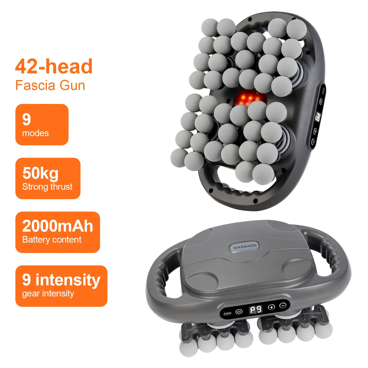 Iebilif Wireless Deep Tissue Fascia Massage Gun 42 Heads