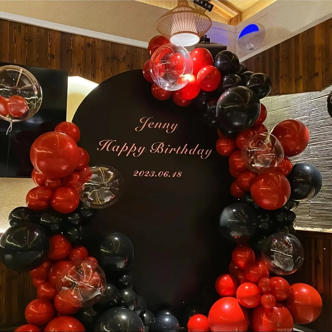 Black Gold Red Balloons Garland Arch Kit, 144Pcs Latex Balloons Different Sizes 18 12 10 5 Inch for Wedding Backdrop, Birthday, Bridal Shower, Graduation Party Decorations