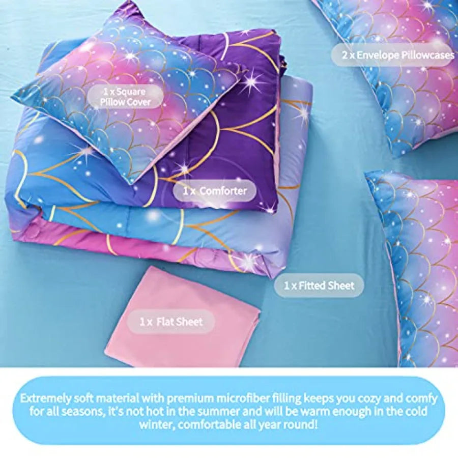 Premium Fish Scale Comforter Set With Matching Pillowcases