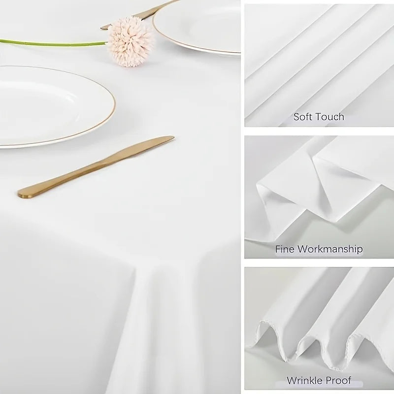 Reusable Polyester Tablecloth Set For Weddings And Banquets
