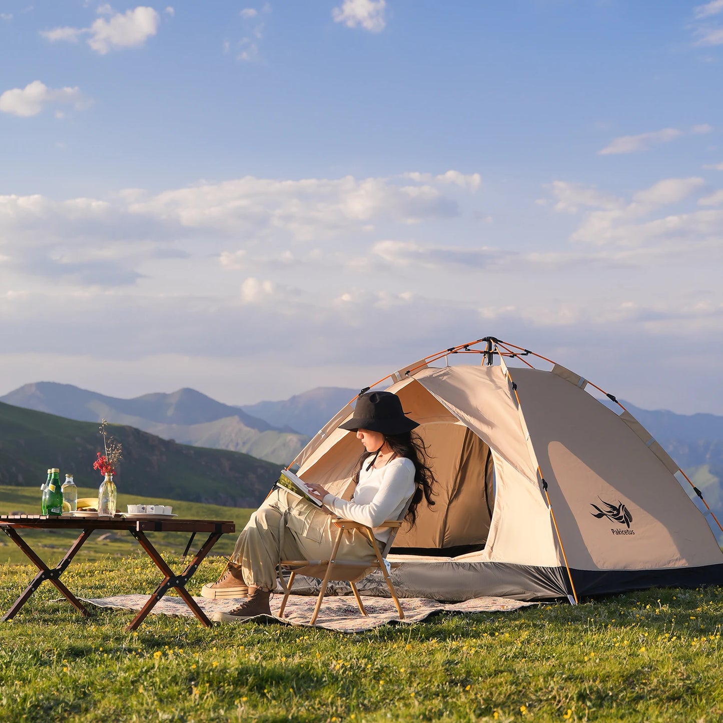 Pakicetus Instant Golden Tent Portable Beach Camping Shelter