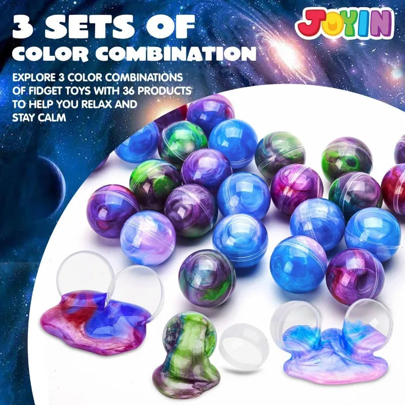 Galaxy Slime Ball Toys 24 Pack Party Favors For Girls And Boys