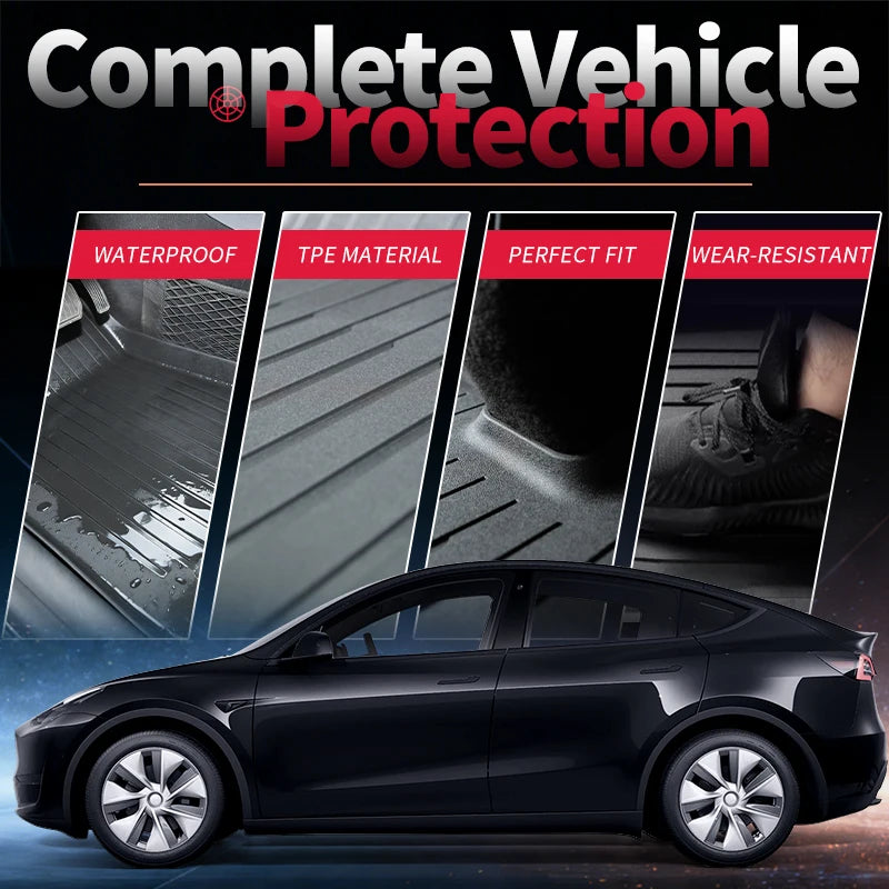 TPE Tesla Model Y Model 3 Waterproof Floor Mat Set
