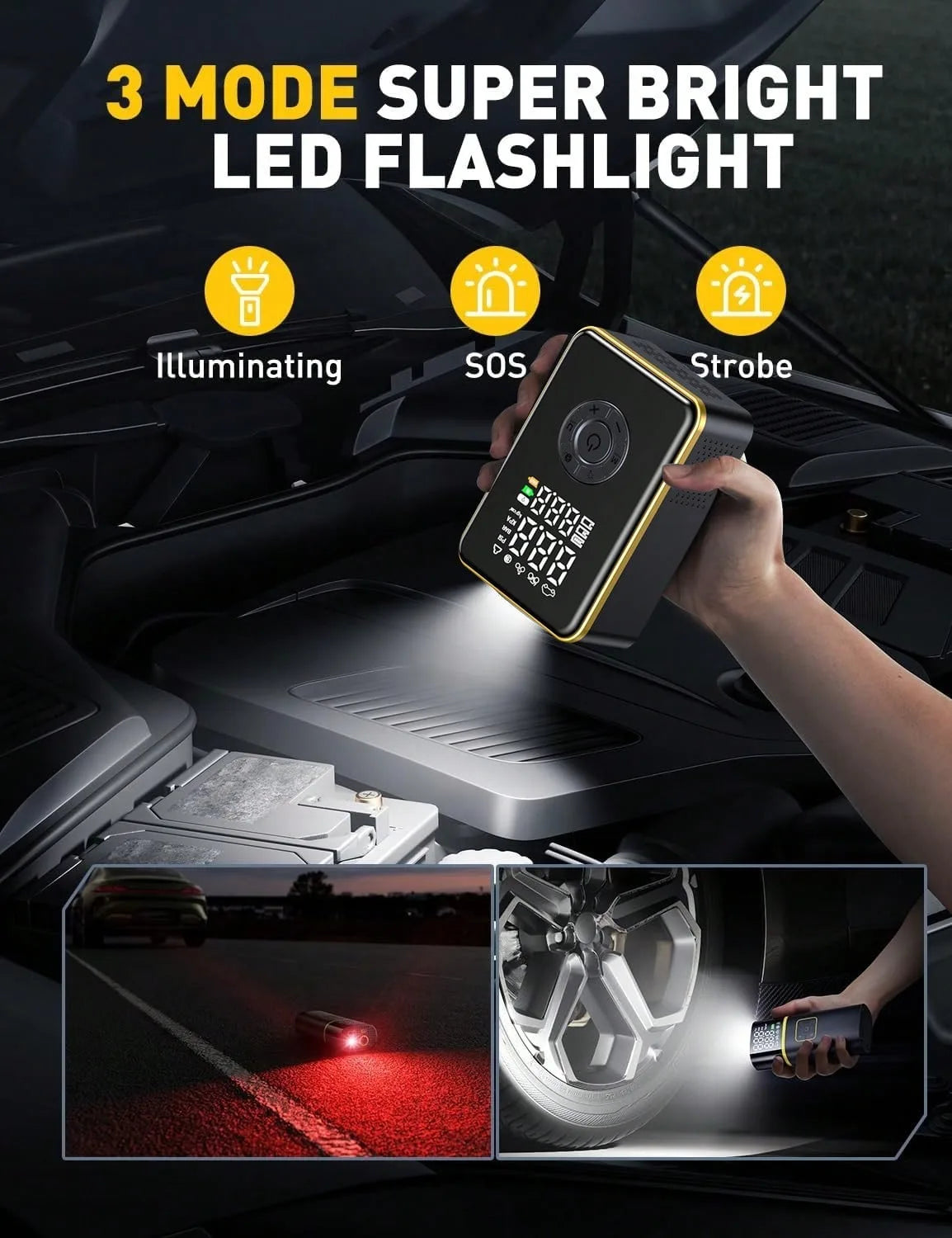 Portable Cordless Tire Inflator With Digital Display 150 PSI