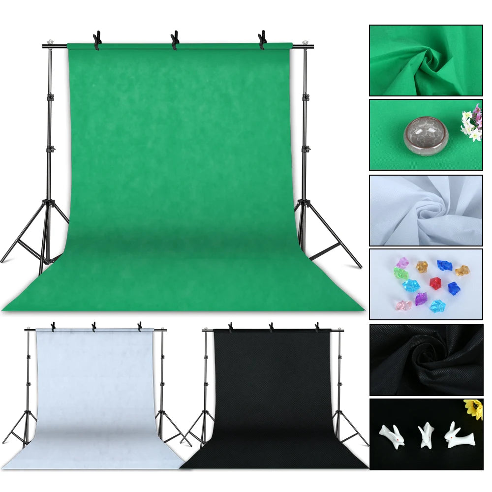 SH Studio Softbox Lighting Kit With Backdrop Stand Reflector
