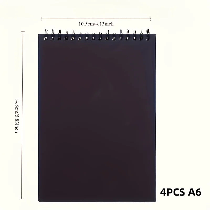 4-Pack A6 Premium Art Sketchbook Set , with a top spiral binding, suitable for artistic painting and sketching. Perfect gift for