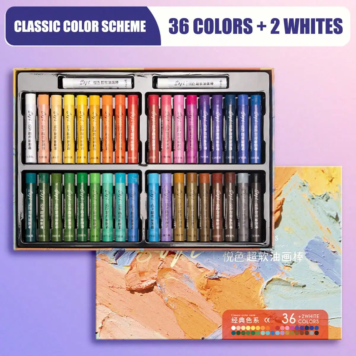 48-Piece Soft Oil Pastel Set For Art And Graffiti Drawing