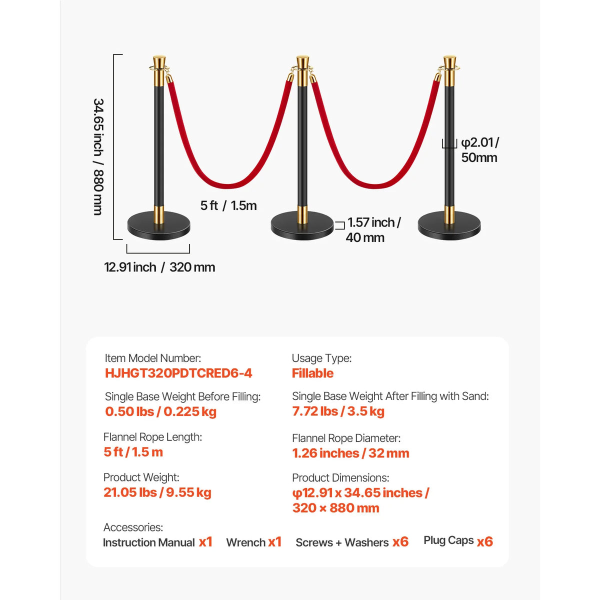 SucceBuy Stainless Steel Crowd Control Stanchion Posts With Velvet Ropes
