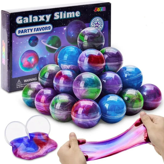 Galaxy Slime Ball Toys 24 Pack Party Favors For Girls And Boys