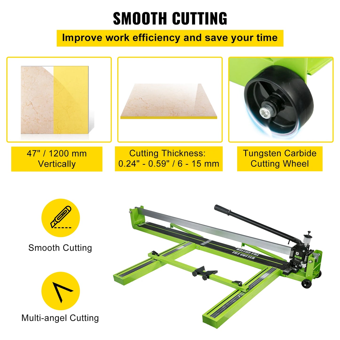 Manual Tile Cutter With Infrared Laser Positioning For Porcelain Ceramic