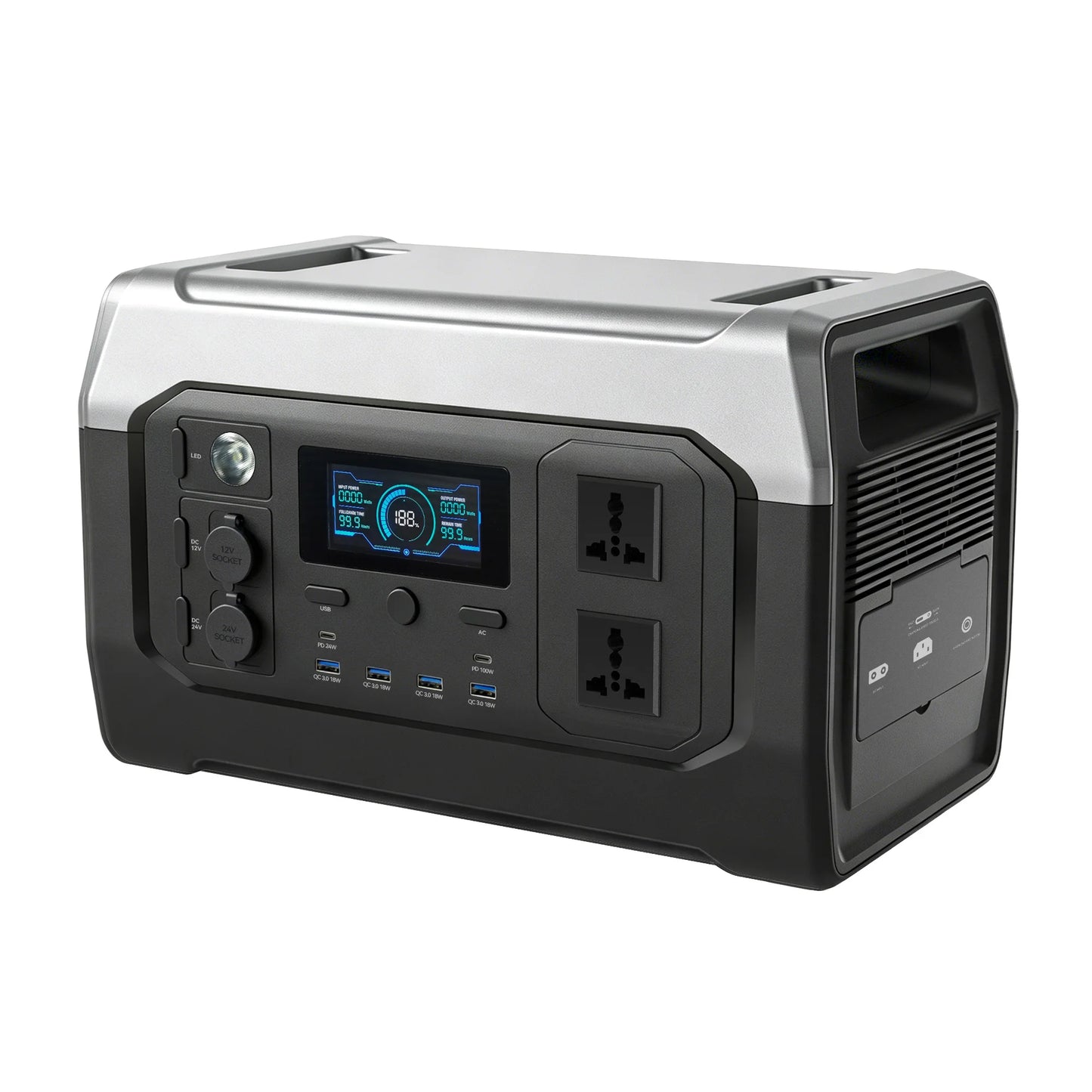 CTOLITY 2400W Power Station 1024Wh LiFePO4 Battery Solar