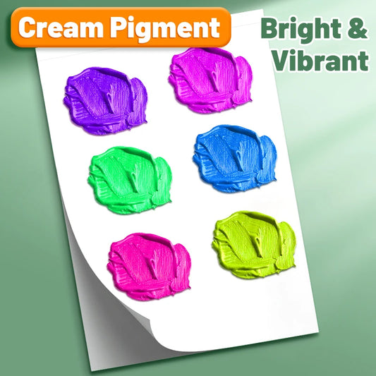 Vibrant Acrylic Paint Set 12/18/24/36 Colors,12ml/0.42oz Acrylic Painting Kit For Paper,Wood,Canvas,Rock,Ceramic,Clothes,DIY