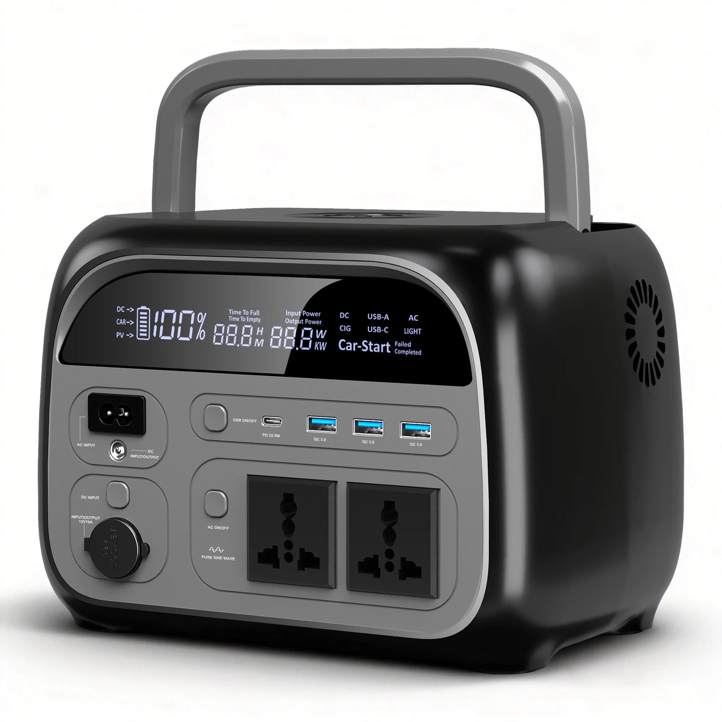 CTOLITY 2400W Power Station 1024Wh LiFePO4 Battery Solar