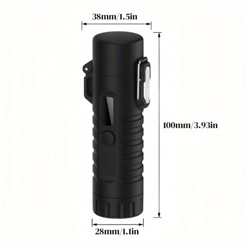 Outdoor Camping Pulse Plasma Arc Lighter Telescopic Rotatable 360 Degree