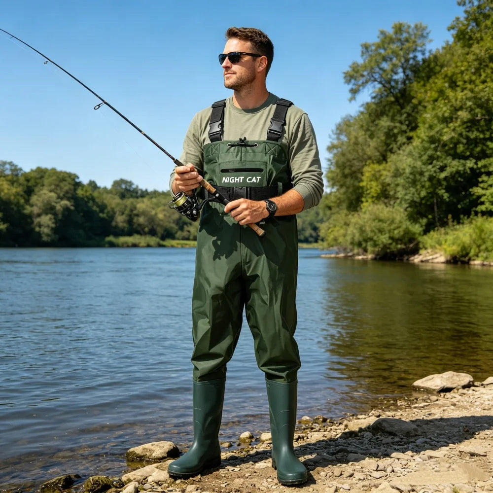Night Cat Waterproof Unisex Chest Wader With Boots