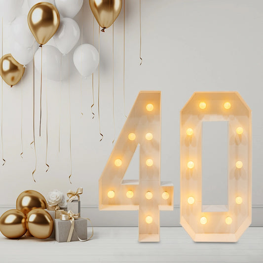 Bymaocar Led Number Light Giant Decor For Birthday Party Anniversary