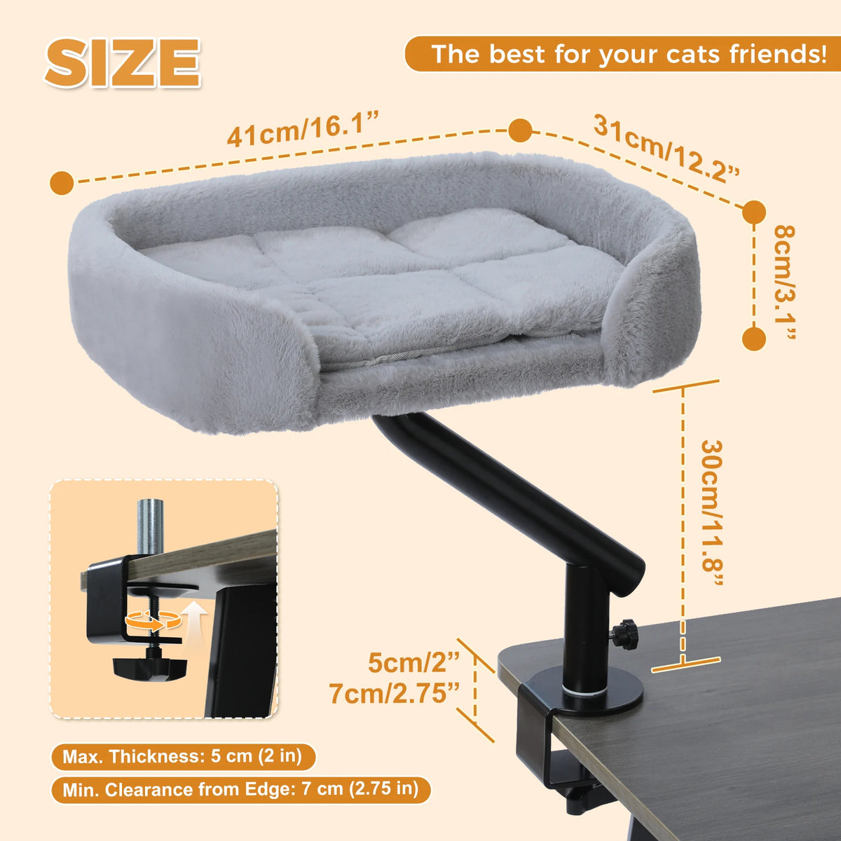 PAWZ Road 360 Degree Rotatable Cat Desk Bed And Hammock