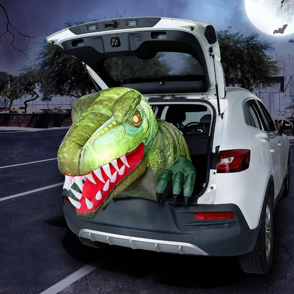 Joyfy Animated Halloween Inflatable Dinosaur With Led Yard Decor