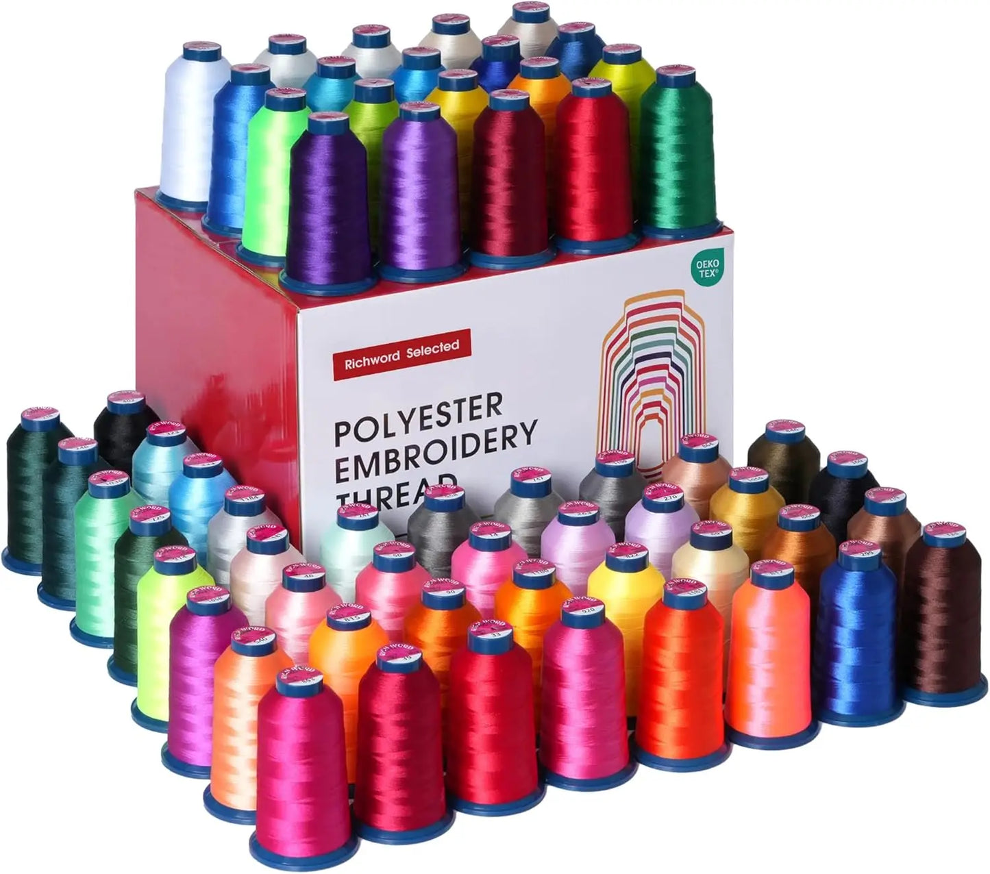 Polyester Embroidery Thread Kit For Embroidery Machines 60 Cones 40WT