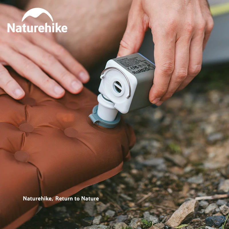 Naturehike USB C Rechargeable Mini Air Pump With Light 2400mAh For Mattresses