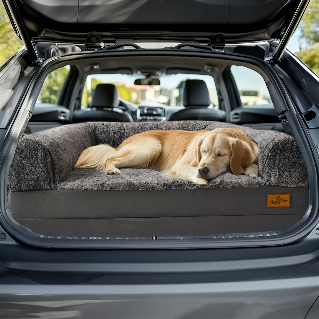 BINGOPAW Giant Foldable Calming Dog Bed With Plush Orthopedic Support